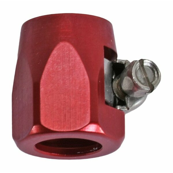 Speedfx FITTINGS -6AN Hose Socket With Clamp; Red; Anodized Aluminum 590006RED